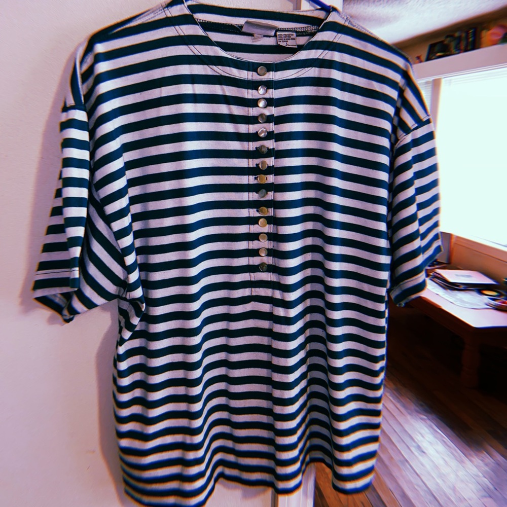90’s vintage striped crop top